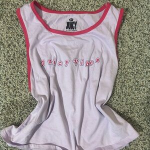Cute 2000s style XL pink and purple Juicy Couture tank